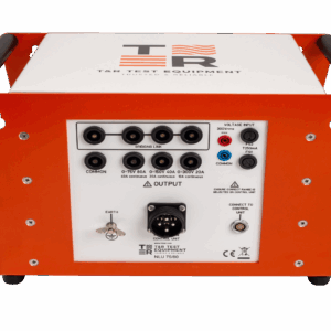 T&R test equipment output unit for high voltage testing and calibration.