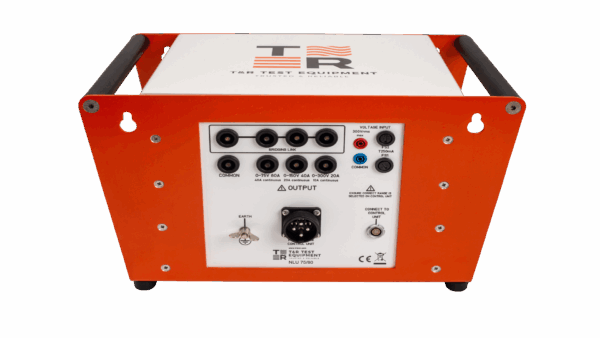 T&R test equipment output unit for high voltage testing and calibration.