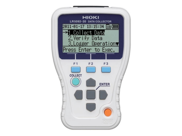 Hioki LR5092-20 handheld data collector with screen and buttons