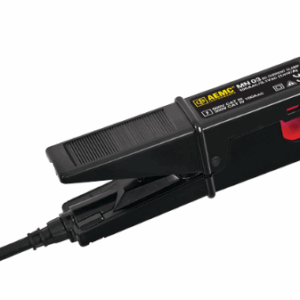 Fluke test probe, black insulated body with ribbed grip and attached lead cable
