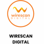 Logo of Wirescan Digital with orange circle and text.